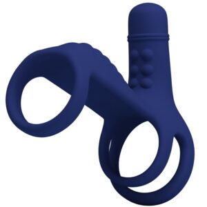 For Him-Elish Anello Vibratore con Estensione Blu-Silicone, 10