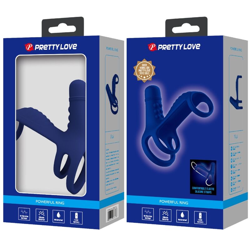 For Him-Elish Anello Vibratore con Estensione Blu-Silicone, 10 2 For Him-Elish Anello Vibratore con Estensione Blu-Silicone, 10 — PRETTY LOVE · Anelli & Guaine per pene (imaginea 2)