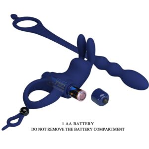 For Him-Pretty Love Anello vibratore coniglio con spina · Anelli & Guaine per pene (imaginea 8)