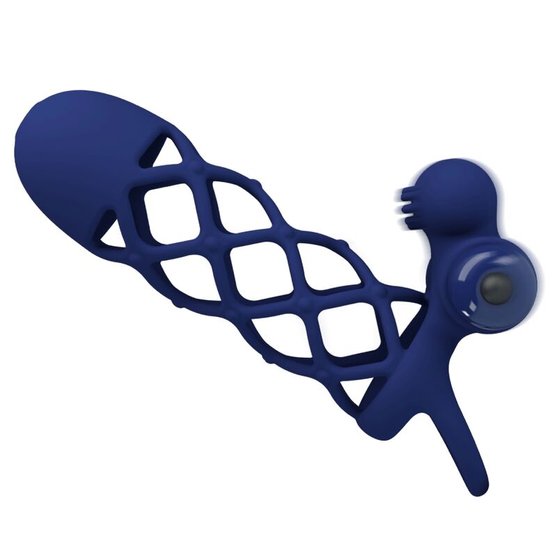For Him-Giann Anello Vibratore con Silicone Guaina, Blu-10 — PRETTY LOVE · Anelli & Guaine per pene (imaginea 7)