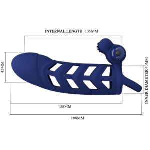 For Him-Altaf Vibrator Ring con Silicone Guaina, Blu-10 20 For Him-Altaf Vibrator Ring con Silicone Guaina, Blu-10 — PRETTY LOVE · Anelli & Guaine per pene (imaginea 10)