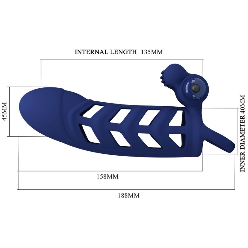 For Him-Altaf Vibrator Ring con Silicone Guaina, Blu-10 10 For Him-Altaf Vibrator Ring con Silicone Guaina, Blu-10 — PRETTY LOVE · Anelli & Guaine per pene (imaginea 10)