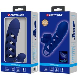 For Him-Altaf Vibrator Ring con Silicone Guaina, Blu-10 17 For Him-Altaf Vibrator Ring con Silicone Guaina, Blu-10 — PRETTY LOVE · Anelli & Guaine per pene (imaginea 7)