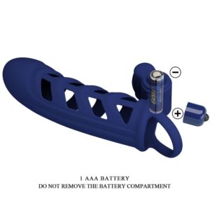 For Him-Altaf Vibrator Ring con Silicone Guaina, Blu-10 14 For Him-Altaf Vibrator Ring con Silicone Guaina, Blu-10 — PRETTY LOVE · Anelli & Guaine per pene (imaginea 4)