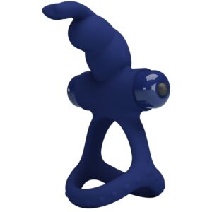 For Him-Luchito Anello Vibrante Doppio Rabbit Blu-Silicone, 10 16 For Him-Luchito Anello Vibrante Doppio Rabbit Blu-Silicone, 10 — PRETTY LOVE · Anelli & Guaine per pene (imaginea 6)