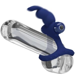 For Him-Luchito Anello Vibrante Doppio Rabbit Blu-Silicone, 10 13 For Him-Luchito Anello Vibrante Doppio Rabbit Blu-Silicone, 10 — PRETTY LOVE · Anelli & Guaine per pene (imaginea 3)