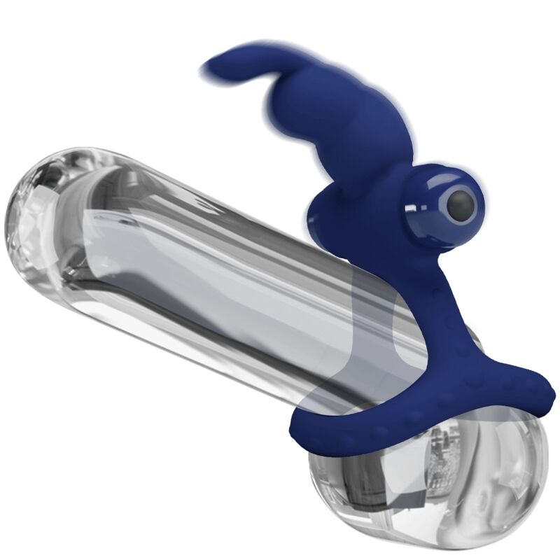 For Him-Luchito Anello Vibrante Doppio Rabbit Blu-Silicone, 10 3 For Him-Luchito Anello Vibrante Doppio Rabbit Blu-Silicone, 10 — PRETTY LOVE · Anelli & Guaine per pene (imaginea 3)