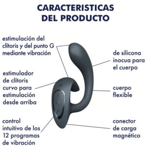 Satisfyer-G for Goddess 1 Rabbit Vibrator Silicone, 12 velocità · Vibratori (imaginea 9)