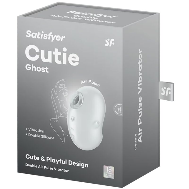 Satisfyer Layons-Cutie Ghost Lay-on Vibratore Bianco-Silicone, 12 · Vibratori (immagine 4)