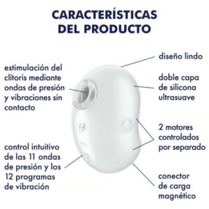 Satisfyer Layons-Cutie Ghost Lay-on Vibratore Bianco-Silicone, 12 · Vibratori (immagine 3)