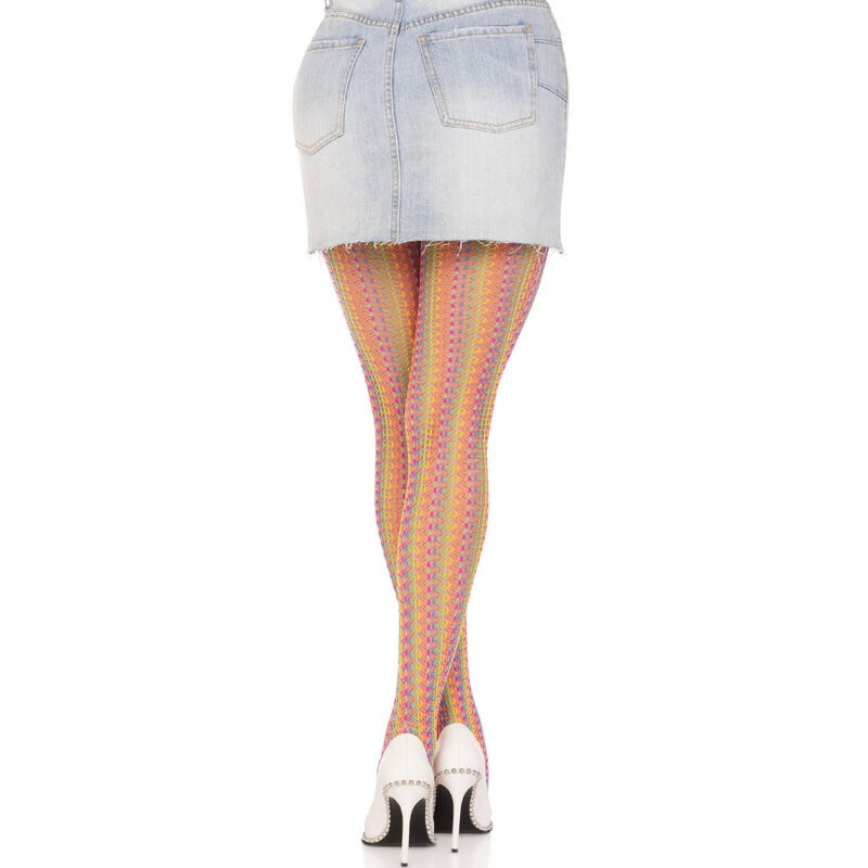 Leg Avenue Hosiery-Calze Multicolor Crochet · Lingerie sexy donna (immagine 4)