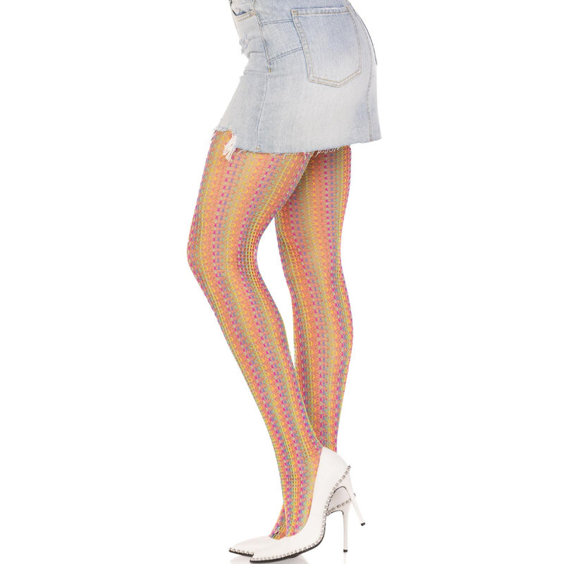 Leg Avenue Hosiery-Calze Multicolor Crochet · Lingerie sexy donna (immagine 2)