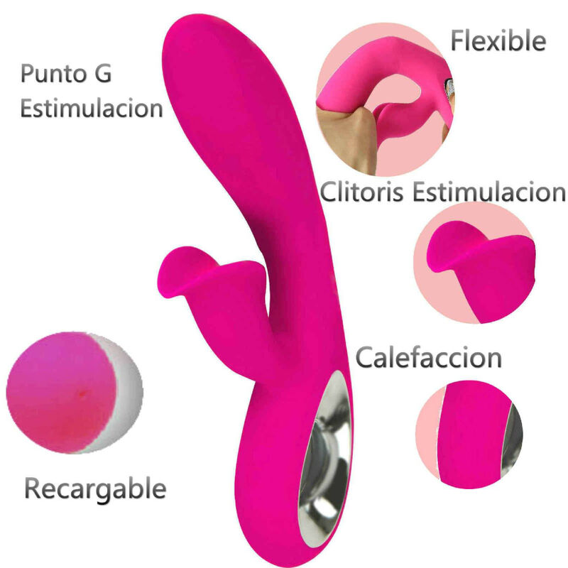 Armony Daro Vibratore & Stimolatore con Anello Fucsia-Silicone, 12