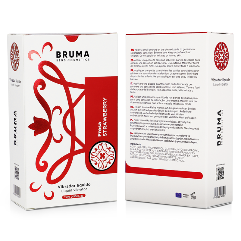 Bruma-Vibratore Liquido Ultra Sliding Fragole 15 ml · Afrodisiaci donna (immagine 7)