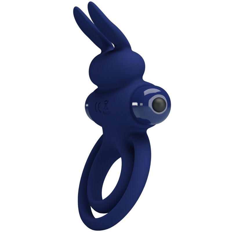 For Him-Darey Anello Vibrante Doppio Coniglio, Blu-Silicone, 10 8 For Him-Darey Anello Vibrante Doppio Coniglio, Blu-Silicone, 10 — PRETTY LOVE · Anelli & Guaine per pene (imaginea 8)