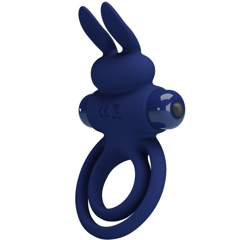 For Him-Darey Anello Vibrante Doppio Coniglio, Blu-Silicone, 10 1 For Him-Darey Anello Vibrante Doppio Coniglio, Blu-Silicone, 10 — PRETTY LOVE · Anelli & Guaine per pene