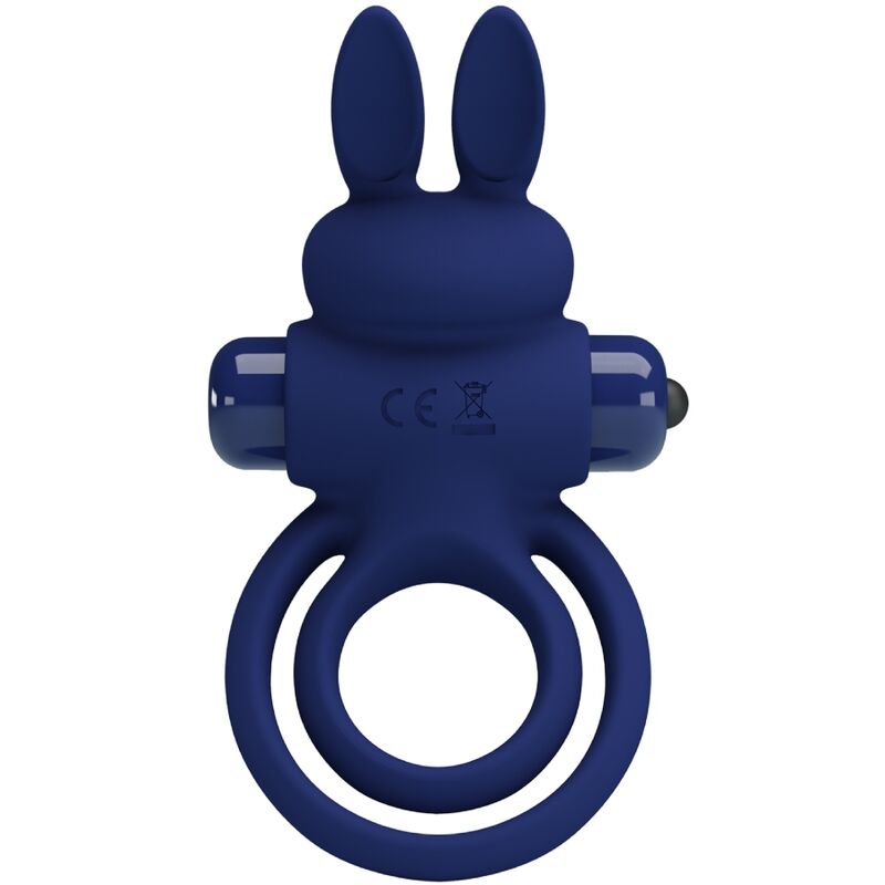 For Him-Darey Anello Vibrante Doppio Coniglio, Blu-Silicone, 10 6 For Him-Darey Anello Vibrante Doppio Coniglio, Blu-Silicone, 10 — PRETTY LOVE · Anelli & Guaine per pene (imaginea 6)