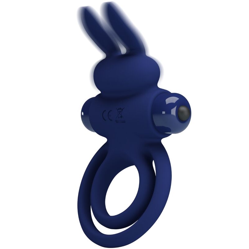 For Him-Darey Anello Vibrante Doppio Coniglio, Blu-Silicone, 10 2 For Him-Darey Anello Vibrante Doppio Coniglio, Blu-Silicone, 10 — PRETTY LOVE · Anelli & Guaine per pene (imaginea 2)