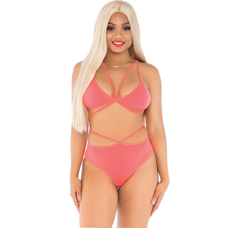 LEG AVENUE - TOP & PANTIES YELLOW WITH STRAPS Leg Avenue-Top e Mutandine con bretelle · Lingerie sexy donna