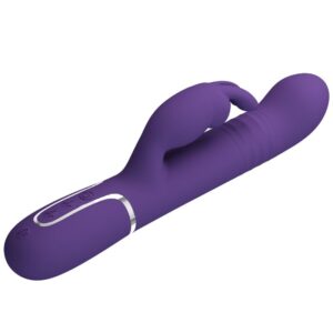 High Tech-Coda Rabbit Vibrator 4 in 1 Purple-Silicone, 7 velocità — PRETTY LOVE · Vibratori (imaginea 3)