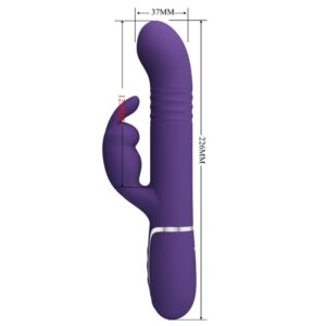High Tech-Coda Rabbit Vibrator 4 in 1 Purple-Silicone, 7 velocità — PRETTY LOVE · Vibratori (imaginea 6)