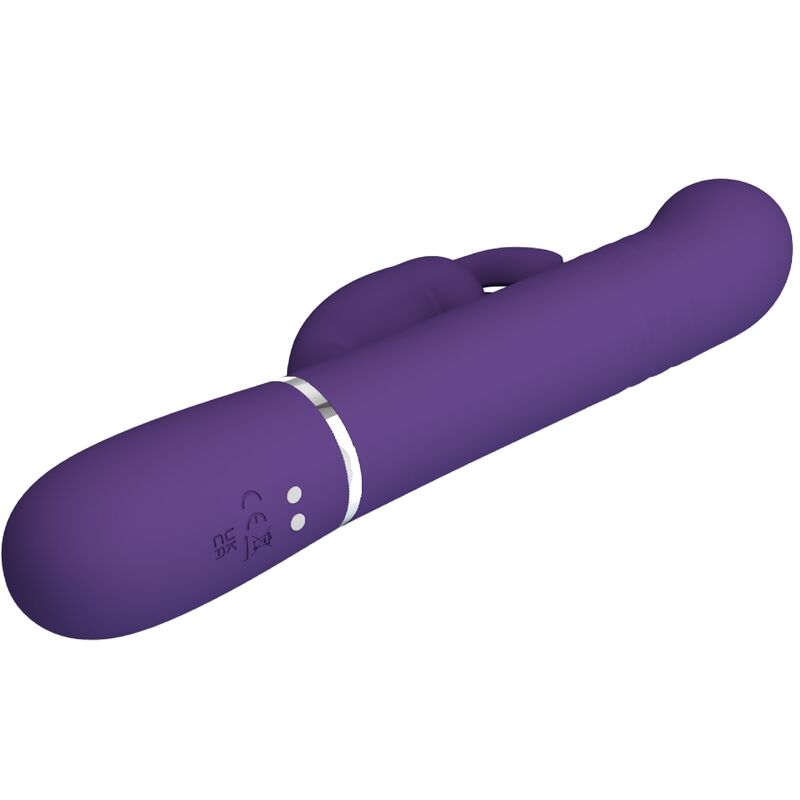 High Tech-Coda Rabbit Vibrator 4 in 1 Purple-Silicone, 7 velocità — PRETTY LOVE · Vibratori (imaginea 5)