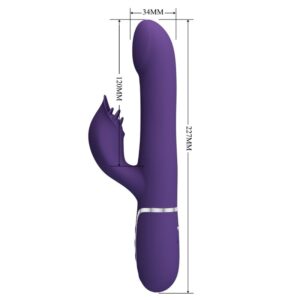 High Tech-Zalin Rabbit Vibrator Pearls 4 in 1 Viola-Silicone, 7 — PRETTY LOVE · Vibratori (imaginea 5)