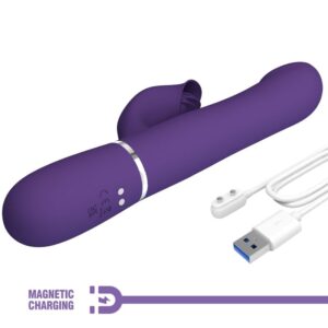 High Tech-Zalin Rabbit Vibrator Pearls 4 in 1 Viola-Silicone, 7 — PRETTY LOVE · Vibratori (imaginea 7)