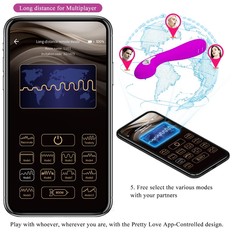 App Series-Hector Elettroshock Vibratore Free App Viola-Silicone 6 App Series-Hector Elettroshock Vibratore Free App Viola-Silicone — PRETTY LOVE · Giocattoli per coppie (imaginea 6)