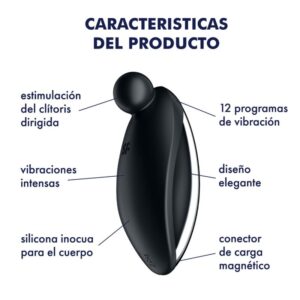 Satisfyer Vibrator-Spot on 2 Vibrator Lay-on Nero-Silicone, 12 · Vibratori (imaginea 4)