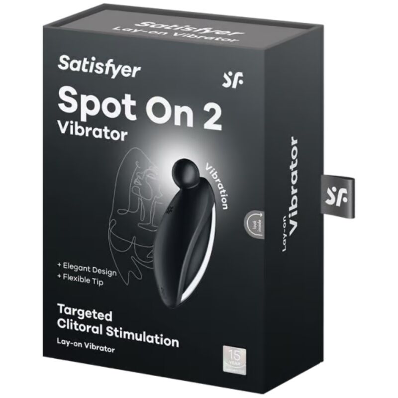 Satisfyer Vibrator-Spot on 2 Vibrator Lay-on Nero-Silicone, 12 · Vibratori (imaginea 5)