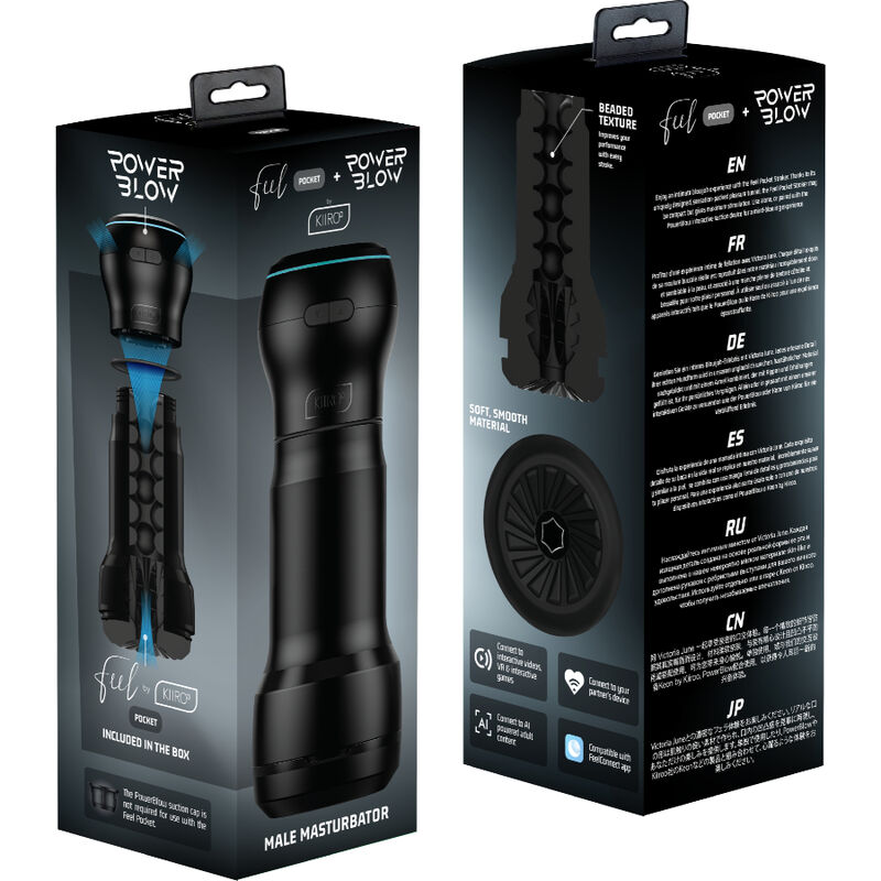 Kiiroo-Feel Pocket Masturbatore Maschile + Powerblow-Silicone, App 4 Kiiroo-Feel Pocket Masturbatore Maschile + Powerblow-Silicone, App · Masturbatori (immagine 4)