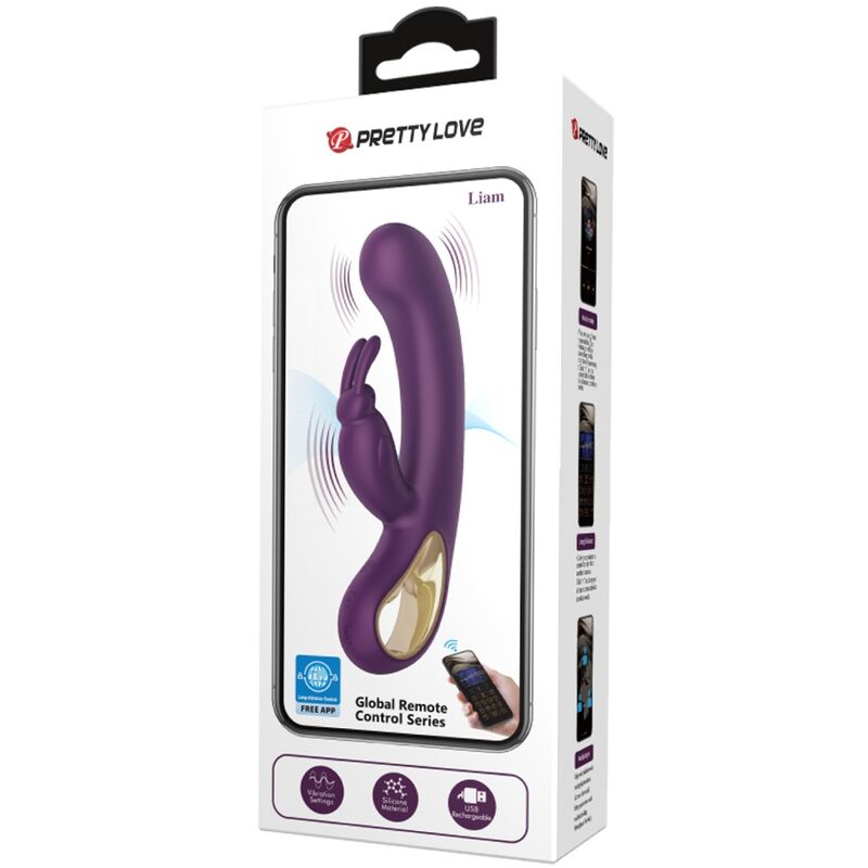 App Series-Liam Rabbit Vibratore e Stimolatore G-spot — PRETTY LOVE · Vibratori (immagine 3)