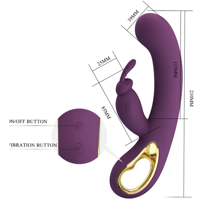 App Series-Liam Rabbit Vibratore e Stimolatore G-spot — PRETTY LOVE · Vibratori (immagine 2)
