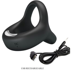 For Him-Elliott Anello Vibratore Nero-Silicone, 10 velocità 15 For Him-Elliott Anello Vibratore Nero-Silicone, 10 velocità — PRETTY LOVE · Anelli & Guaine per pene (imaginea 6)