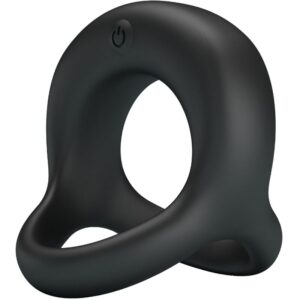 For Him-Elliott Anello Vibratore Nero-Silicone, 10 velocità