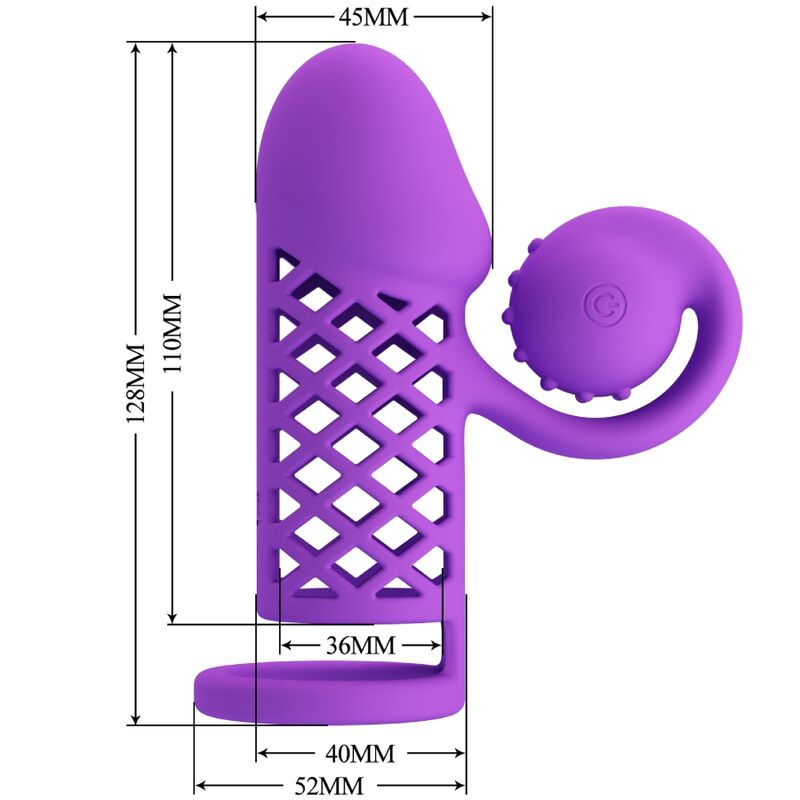 Romance-Harden Purple Guaina Esteso con 10 Funzioni · Anelli & Guaine per pene (imaginea 6)