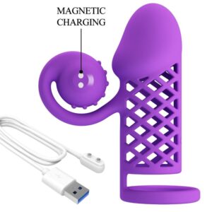 Romance-Harden Purple Guaina Esteso con 10 Funzioni · Anelli & Guaine per pene (imaginea 8)