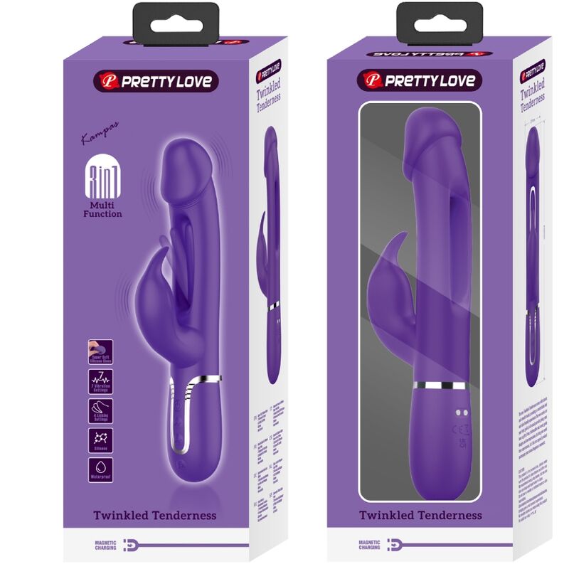 High Tech-Kampas Rabbit 3 in 1 Vibratore Multifunzione — PRETTY LOVE · Vibratori (imaginea 9)
