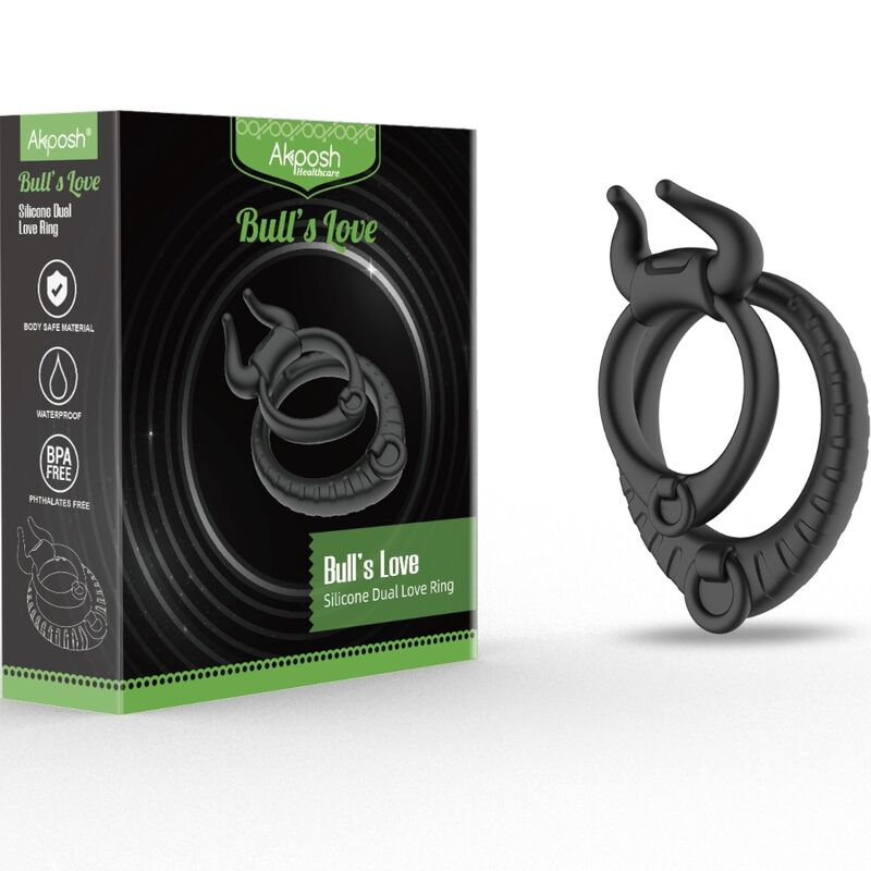 Armony-Bull's Passion Ring Nero-Silicone · Anelli & Guaine per pene (immagine 5)