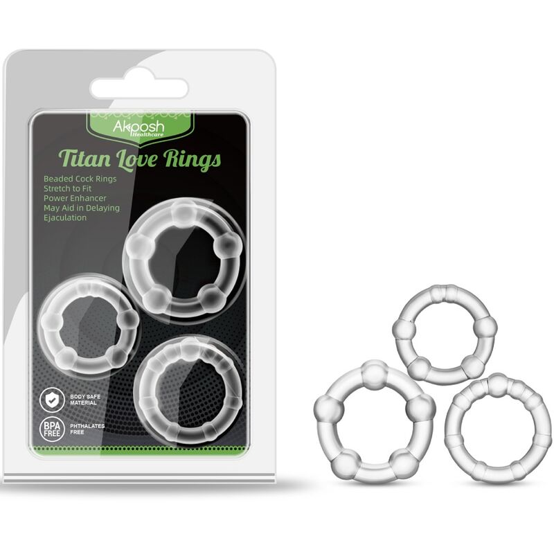 Armony-Anello per il pene con perline Titan Love Natural 1 Armony-Anello per il pene con perline Titan Love Natural · Anelli & Guaine per pene