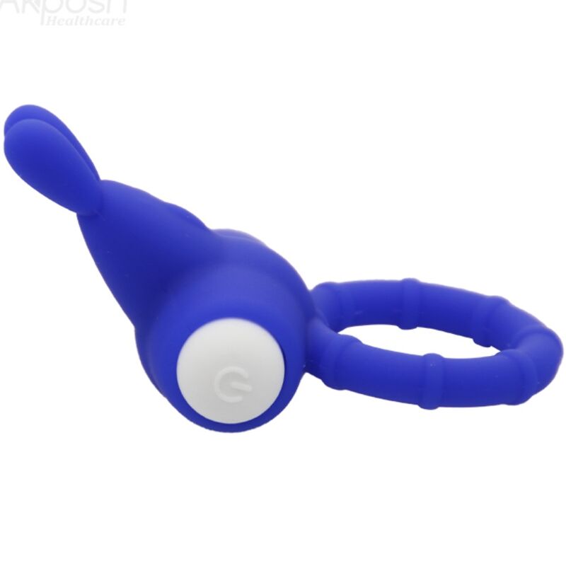 Armony-Ms Bunny Anello Vibratore Silicone, Blu-Waterproof · Anelli & Guaine per pene (immagine 2)