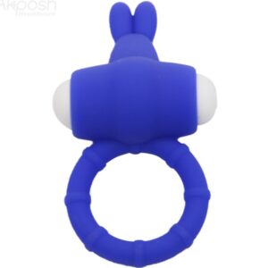 Armony-Ms Bunny Anello Vibratore Silicone, Blu-Waterproof · Anelli & Guaine per pene