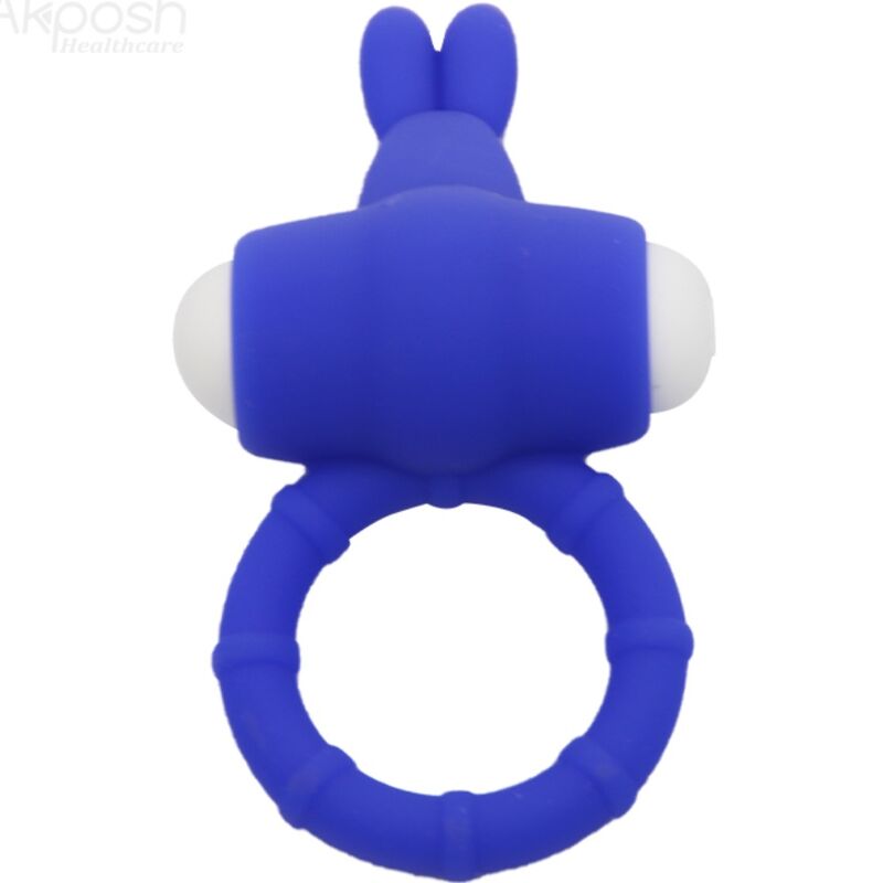 Armony-Ms Bunny Anello Vibratore Silicone, Blu-Waterproof · Anelli & Guaine per pene