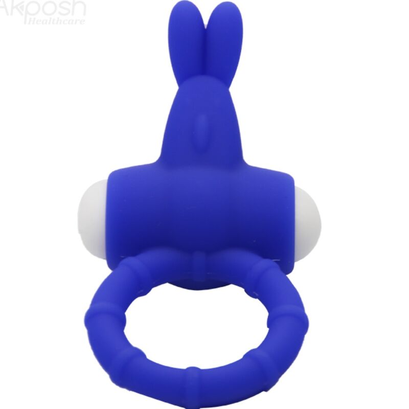 Armony-Ms Bunny Anello Vibratore Silicone, Blu-Waterproof · Anelli & Guaine per pene (immagine 3)