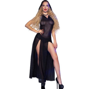Chilirose-CR-4685 Abito Lungo con Chiusura Nera · Lingerie sexy donna