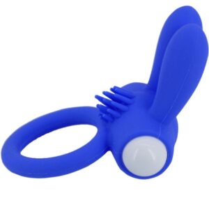 Armony-Mr Bunny Anello Vibratore Silicone, Blu-Waterproof · Anelli & Guaine per pene (imaginea 4)