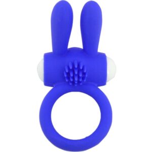 Armony-Mr Bunny Anello Vibratore Silicone, Blu-Waterproof · Anelli & Guaine per pene