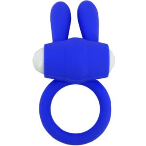 Armony-Mr Bunny Anello Vibratore Silicone, Blu-Waterproof · Anelli & Guaine per pene (imaginea 2)