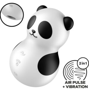 Satisfyer Air Pulse-Pocket Panda Stimolatore e vibratore Nero e · Vibratori (immagine 7)